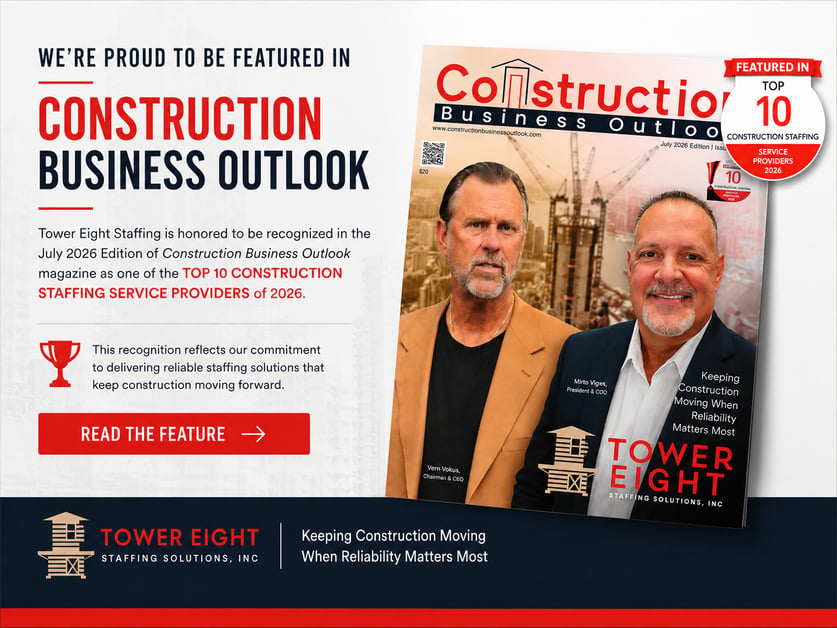 Tower Eight Staffing Featured in Construction Business Outlook